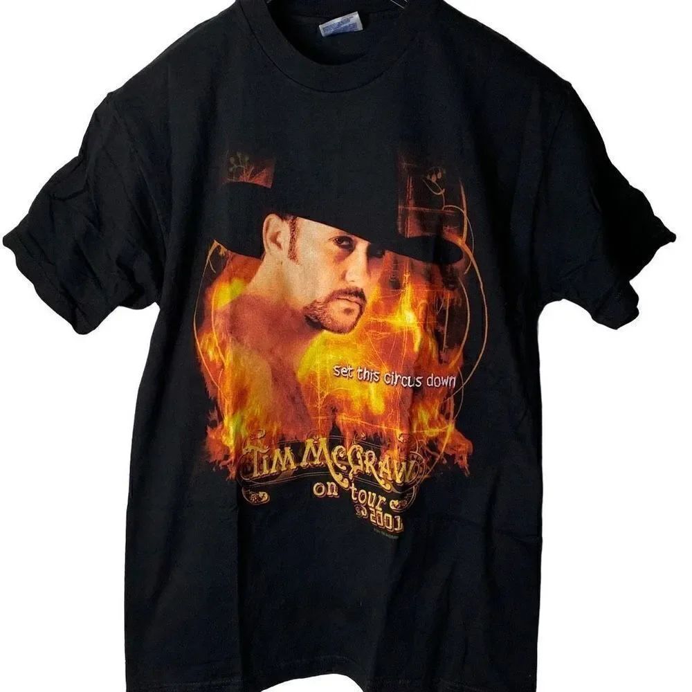 Vintage Y2K 2000s Tim McGraw set this circus down country music band t shirt siz